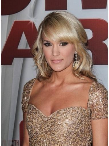 Blond Billig 16" Bølgete Lace Front Carrie Underwood Parykk