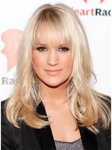 Blond Vakker 17" Bølgete Lace Front Carrie Underwood Parykk