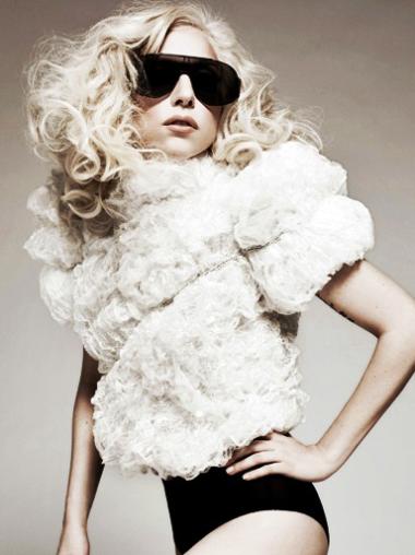 Krøllete 18" Frekk Syntetisk Lang Lady Gaga Parykk