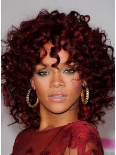 Maskinknyttet Kinky 14" Perfekt Syntetisk Rihanna Parykk