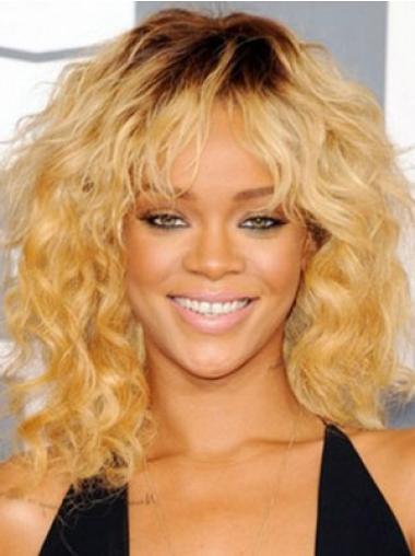 Maskinknyttet Krøllete 14" Gorgeous Syntetisk Rihanna Parykk