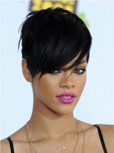 Maskinknyttet Rett 6" Rabatt Syntetisk Rihanna Parykk