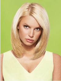 Rett 12" Blond Kort Lace Front Flott Jessica Simpson Parykk